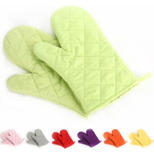 Solid color thickened microwave oven gloves baking oven special heat insulation anti scald high temperature resistant kitchen