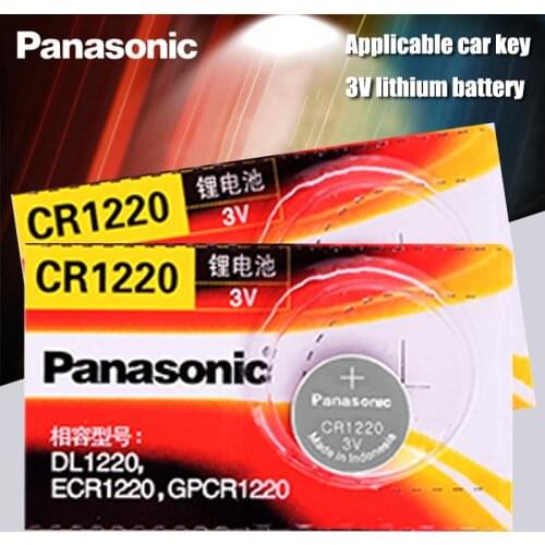 2pcs Original Panasonic CR1220 Button Cell Batteries CR 1220 3V Lithium Coin Battery BR1220 DL1220 ECR1220 LM1220