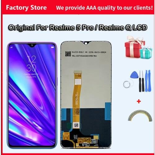 Original LCD For OPPO Realme 5 Pro LCD Display Touch Screen Digitizer Assembly Glass Sensor For Realme Q RMX1971 lcd