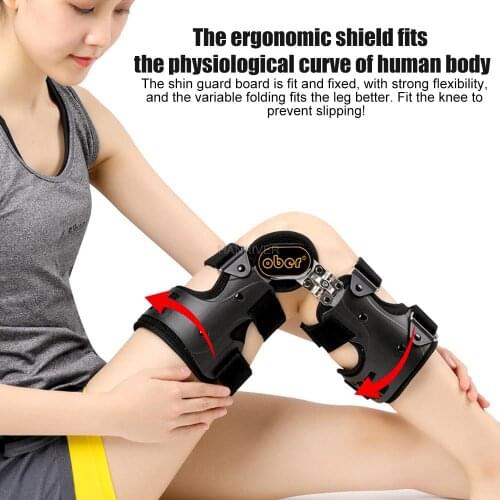 ROM Hinged Knee Brace Immobilizer Brace Leg Brace Orthopedic Patella Knee Support Orthosis Adjustable for Left or Right Leg