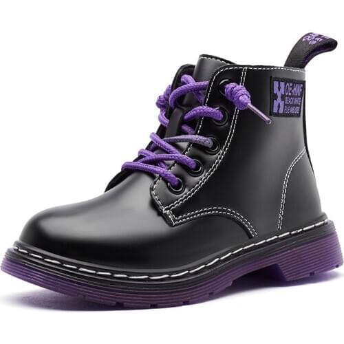 2021 Autumn Winter Childrens Boots Girls Boys Ankle Boots Casual Black Short Ankle Shoes Kids New Fashion Sneakers Baby Boots