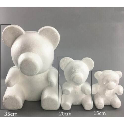 1pcs 20cm/30cm Artificial Flowers Foam Polystyrene Styrofoam teddy bear of roses Mold DIY Gifts