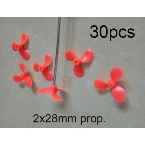 30Pcs 2x28mm Toy Boat Propeller 3-Blades High Speed Prop For DIY RC Boat Model