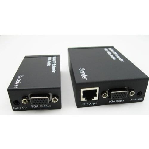 REDAMIGO 300m HD 1080P VGA UTP Extender 1x1 Splitter with Audio over Cat5/5e/6 RJ45 ethernet cable for projector HDTV VGA300M