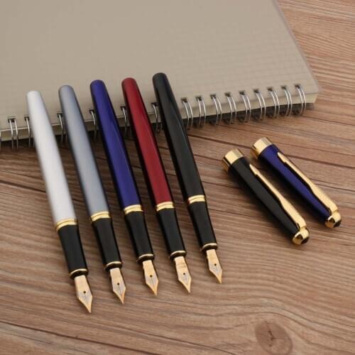 High Quality Metal 574 Fountain Pen Elegent Color Golden Accessory Stationery Office School Supplies Writing Gift New