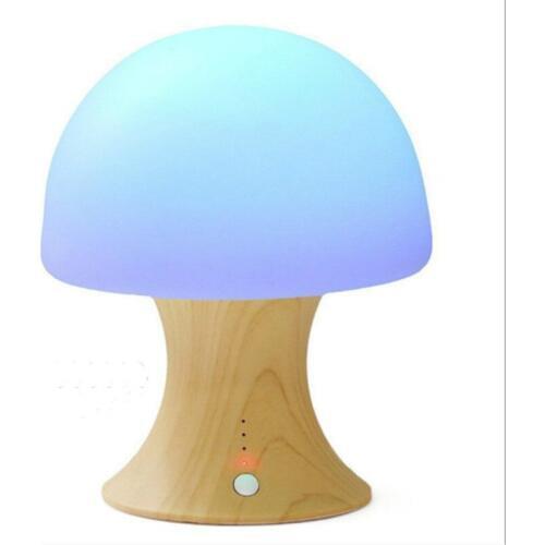 LED bedside colorful warm table reading lamp/sleep silicone mushroom usb charging night lighting