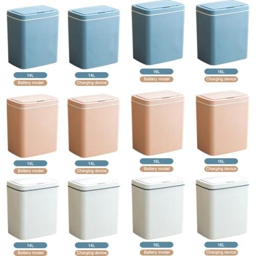 Premium ABS Intelligent Trash Can Automatic Waste Bin Bedroom Living Room Study Bathroom Toilet Supplies Waterproof