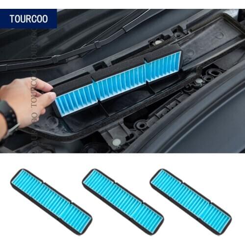 For Tesla Model 3 Air Conditioner Inlet Filter Element PM 2.5 Dust Adsorb Activated Carbon Adsorption