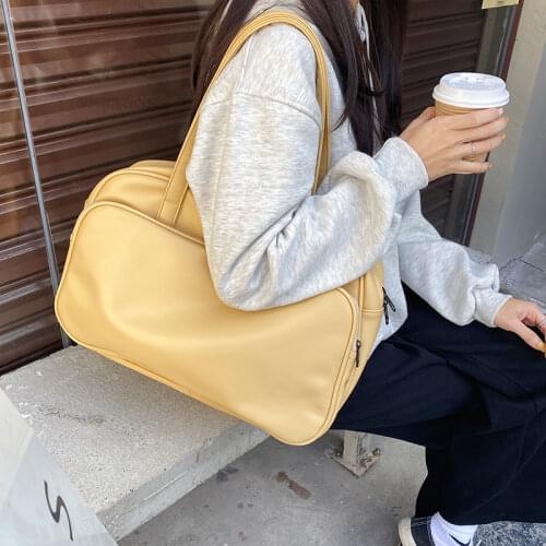 Vintage Design Ladies Handbags Soft PU Leather Women Daily Casual Tote Large Capacity Female Shoulder Bags for Business Trip