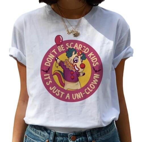 2021 tops Unicorn Kawaii Summer T-shirt Funny Womens T-shirt Ulzzang T-shirt Grunge 90s Korean tshirt Female not today