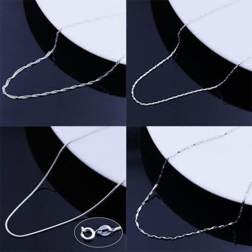925 Sterling Silver Temperament Versatile Short Collar Necklace Anti Allergy Silver-Color Jewelry Pendant Sweet Accessory Gift