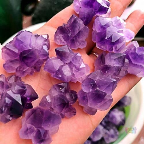 Live Natural Uruguay Amethyst Cluster Amethyst Stone Amethyst Flowers Backbone Crystal Amethyst Bud DIY Pendant Original