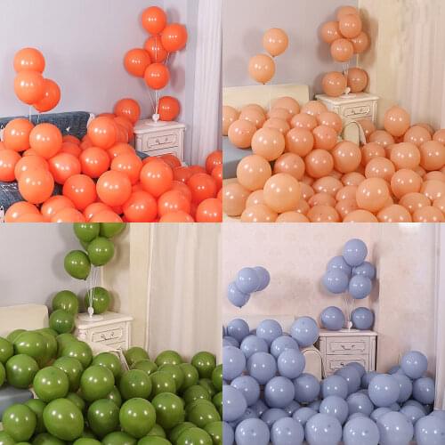 10 pcs 10 inch retro color balloons wedding birthday party balloon decoration background wall scene layout supplies thickening