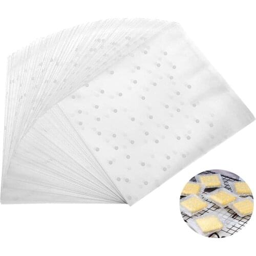 100pcs White Polka Dot Clear Bags Small Ziplock Food Packaging Bags Fresh-keeping Dustproof Reclosable Candy Cookie Storage Bags