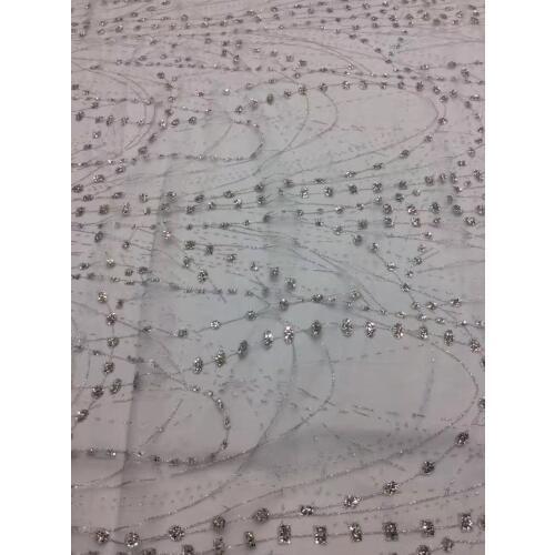 5 yards D0016 silver number dobby sexy glued sparkle tulle lace fabric for sawing /wedding dress