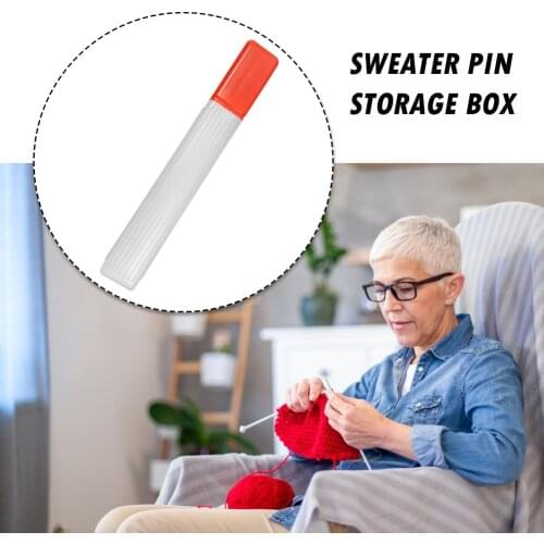 Bamboo Steel Knitting Needle Storage Organizer Long Hand Sewing Needle Storage Tube Sweater Weaving Needles Holder Storage Case