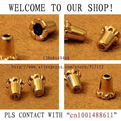 Free shipping DIY Classics Metal Cord End,Good Plating Gold 50 pcs/lot,Accessories for hat garment and bag