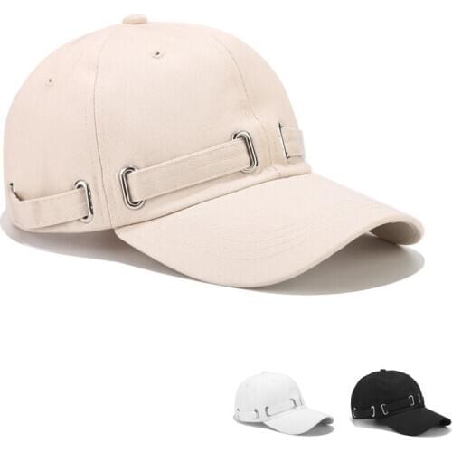 Korean New Fashion Unisex Solid Color Baseball Caps Women Seasons Outdoor Travel Sunhat Men Cotton Adjustable All-match Hats