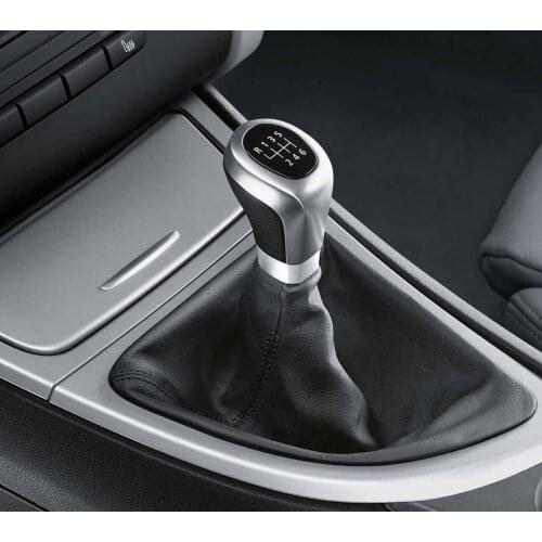 LHD Car Shift Knob Gear Knob With Leather Boot And Frame Car Styling Accessories For Bmw 1 Series E81 E82 E87 E88