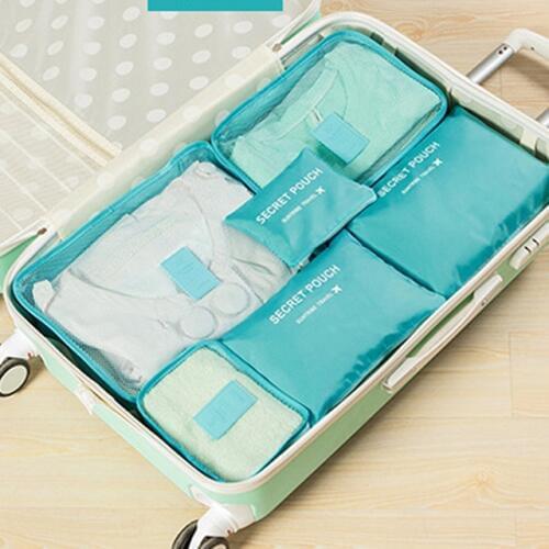 7PCS Travel Storage Bags Set Waterproof Clothes Tidy Underwear Makeup Organizer Pouch Suitcase Home Closet Divider Container