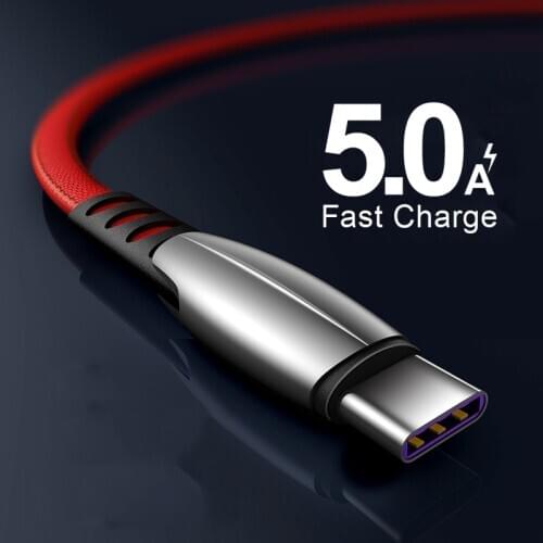 5A USB Type C Cable for Huawei P30 P40 Pro Quick Charge 4.0 3.0 Fast Charging USB C Cable for Samsung S10 S20 S7 iPhone X 8 7 5S