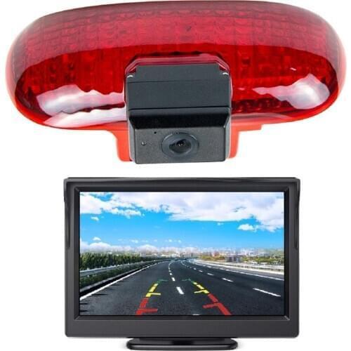 Misayaee HD Car Brake Light Camera for Opel Vivaro Renault Trafic Opel Combo Nissan Primastar FIAT Talento + 4.3 Inch Display