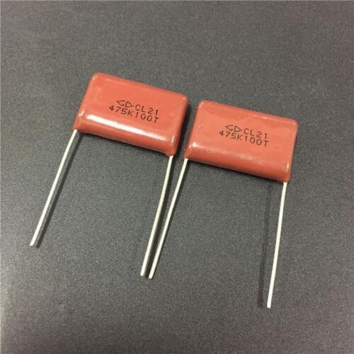 10pcs CBB capacitor 475 100V 475K 4.7uF 4700nF P22 CL21 Metallized Polypropylene Film Capacitor