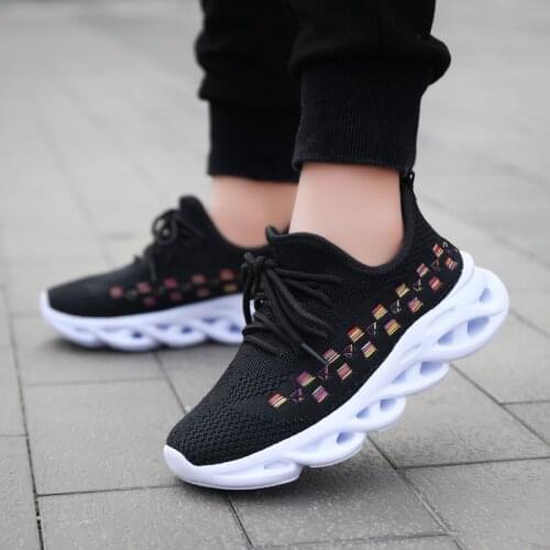 2021 Toddler Kids Sport Shoes For Boys Mesh Lightweight Sneakers Boys Girls Casual Lace-Up Trainers Children Breathable Shoes