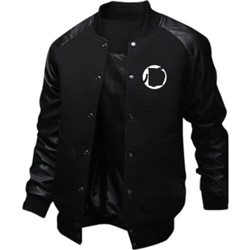 Jacket Men Custom Logo Mens streetwear Fleece Zipper Sweatshirts Male Baseball Tracksuit