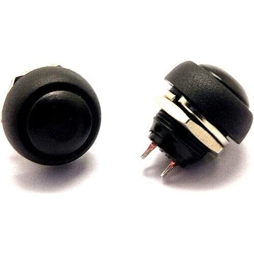 Small button switch waterproof switch Since the reset PBS - 33b 12mm, black, no lock switch
