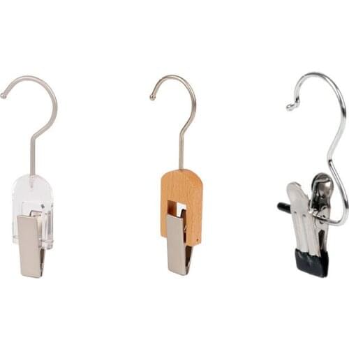 Perchas Large Hook Clip Set 3/5 Pcs Curtain Clips With Hooks Portable Metal Drying Clip Hanger For Bras Socks Towels Underwear