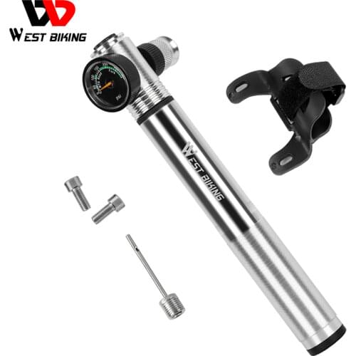 WEST BIKING Portable Bicycle Pump 150PSI Presta/Schrader Road MTB Mountain Bike Pump Cycling Inflator Hand Pump For Bicycle