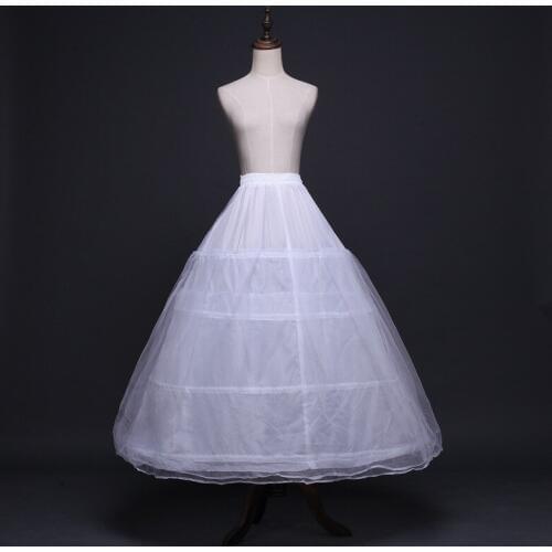 New Elastic Waist White 4 Hoops 2 layers yarn Petticoat Crinoline Slip Underskirt For Wedding Dress Bridal Gown In Stock