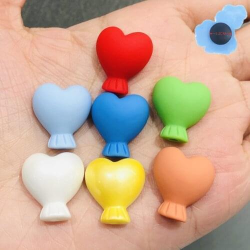 New Arrival 1pcs Resin Colorful Heart Garden Shoe Decorations Shoes Accessories Fit Croc Jibz Charm Kids Party Presents