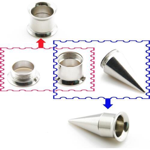 New Design 316L Surgical Steel Ear Tunnel and Taper Kit 6 set/lot(Can Be Assembled As You Like) 2 In 1 Ear Gauges Expanders
