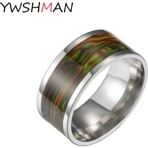 10mm tungsten carbide ring abalone shell wedding ring, men’s comfortable fit size 7 to 11