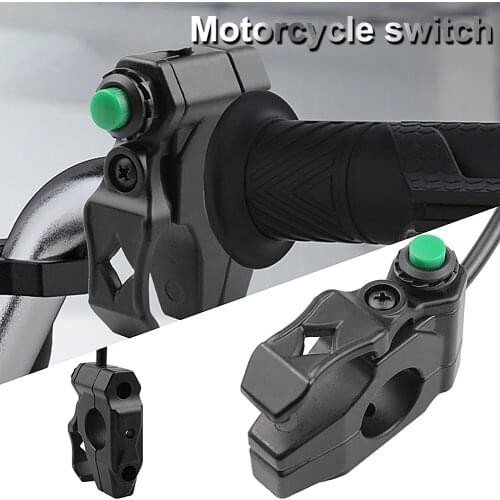 Motorcycle Handlebar Switch 22mm Handlebar Light Switch Aluminum Alloy ON/OFF Push Button Waterproof Headlight Fog Light Switch
