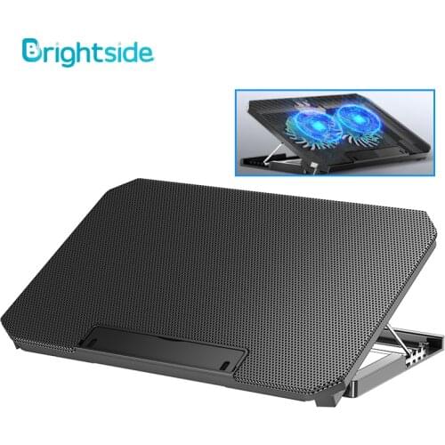 Laptop Stand Adjustable with 2 Fans USB Cooling Heat Dissipation Stand Desk Holder for Macbook Pro Notebook PC Computer Stand