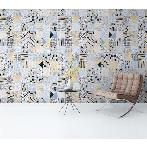 Custom wallpaper Modern simple block geometric abstract graphics background wall