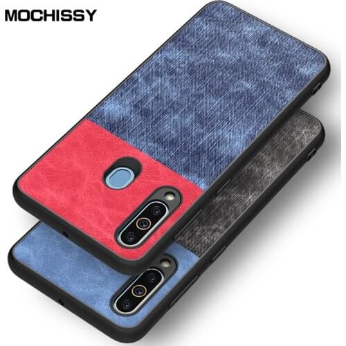 For Samsung Galaxy A60 Shockproof Back Cover Denim Cloth Fabric Silicone Soft Edge Protect Case For Samsung Galax A60 Case Funda