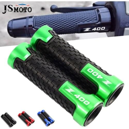 7/8 "22mm Motorcycle CNC Accessories Handlebar Hand Grips Handle Bar End Grip For KAWASAKI Ninja400 Z400 EX400 2018 2019 2020