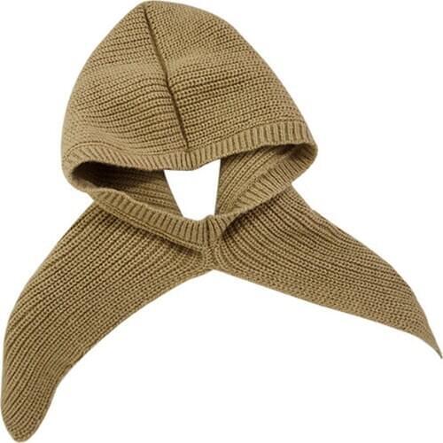 Solid Winter Knitted Scarf Hood Head Women Warm Snood Buff Thick Neck Collar Shawl Wraps Windproof Sjaals Dames Bufandas Mujer