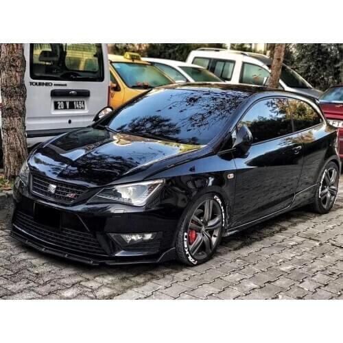 SEAT IBIZA MK5 FACELIFT FR/CUPRA Car Front Bumper Lip 3 pcs Glossy Black Splitter Diffuser Lip Body Kit Spoiler Bumpers For