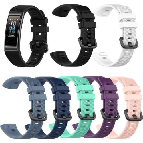 Silicone Watchband Wrist Strap Belt Replacememt Convenient Practical User-friendly Design for Huawei Band 4 Pro TER-B29S