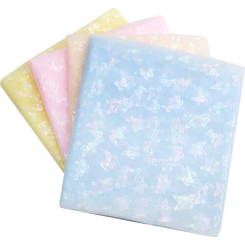 90*150cm butterfly Print Soft Screen Yarn Fabric Mosquito Net Yarn Fabric Wholesale Garment Yarn Skirt Fabric Dense