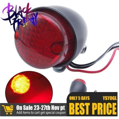 Universal Dc 12v Motorcycle Brake Stop Light Running Rear Tail Light Red Lamp for H-arley Cafe Racer Bobber