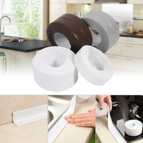 1PC 3.2Mx22/38mm Sealing Strip Tape Bathroom Shower Sink Bath Sealing Strip White PVC Self Adhesive Waterproof Wall Sticker