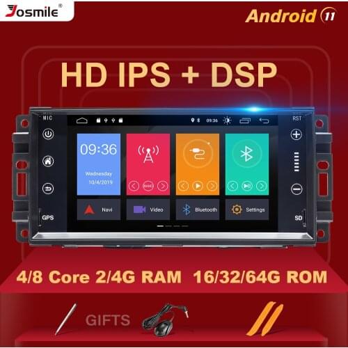1 Din Android 11 Car Multimedia Player For Jeep Grand Cherokee Chrysler 300C Dodge Ram Compass Patriot Sebring GPS Navi Radio