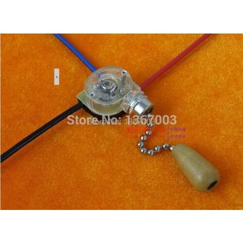 1PCS 3A 110V 220V is all OK, Momentary Action Ceiling Fan Two Wires Light Pull Chain Switch, 250VAC