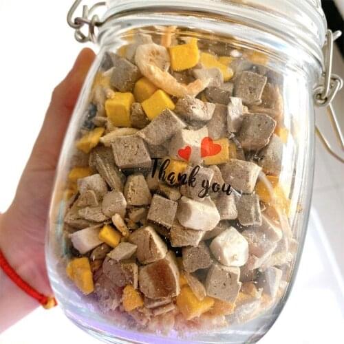 100pcs/pack THANK YOU Round Red Heart Sticker Seal Scrapbooking Material for Decoration Gift Scrapbook Accessories